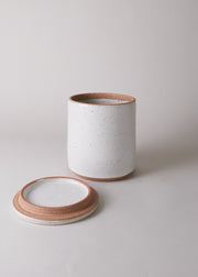 Small Canister in Flecked Ivory - Victoria Morris